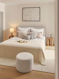 Letto imbottito con contenitore Dream, Rivestimento: poliestere (tessuto testu, Tessuto grigio chiaro, Larg. 200 x Lung. 200 cm