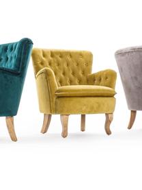 Sillón de terciopelo Orlins, Estructura: madera de pino, Tapizado: terciopelo de algodón, Asiento: 25 kg/m³, Terciopelo mostaza, An 72 x Al 79 cm