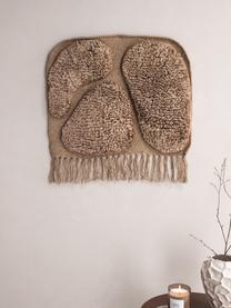 Großes Wandobjekt Jakobsö aus Wolle mit Fransen, 100 % Wolle, Braun, B 62 x H 50 cm
