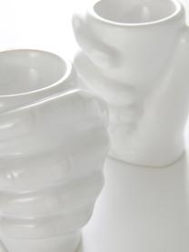 Coquetier Imogen, 2 élém., Porcelaine, Blanc, Ø 5 x haut. 10 cm