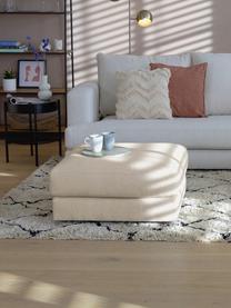 Reposapiés taburete Tribeca, Tapizado: 100% poliéster Alta resis, Estructura: madera de haya, Patas: madera de haya maciza pin, Tejido beige oscuro, An 80 x Al 40 cm