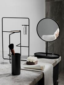 Kosmetikspiegel Modo aus Metall, Gestell: Metall, beschichtet, Spiegelfläche: Spiegelglas, Schwarz, B 20 x H 29 cm