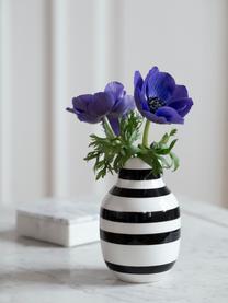 Vaso di design fatto a mano Omaggio, Ceramica, Nero, bianco, Ø 8 x Alt. 13 cm