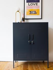 Metalen highboard Midi, Gepoedercoat staal, Antraciet, B 85 x H 111 cm