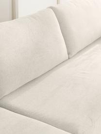 Rozkładana sofa narożna Luna (3-osobowa), Tapicerka: 100% poliester, certyfika, Stelaż: lite drewno bukowe, drewn, Nogi: metal galwanizowany, Beżowa tkanina, S 270 x G 184 cm, lewostronna