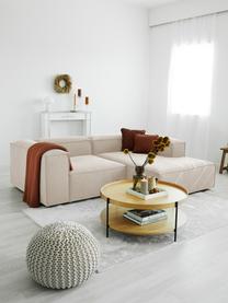 Canapé d'angle modulaire beige Lennon, Tissu beige, larg. 238 x prof. 180 cm, méridienne à droite