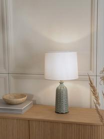 Grande lampe à poser en céramique Nizza, Vert sauge, Ø 33 x haut. 60 cm