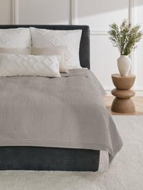 Tagesdecke Stripes aus Baumwolle, Bezug: 100% Baumwolle, Grau, B 180 x L 250 cm (für Betten bis 140 x 200 cm)