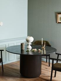 Okrągły stół do jadalni z marmurowym blatem Erie, Blat: marmur, Czarny, Ø 140 x W 76 cm