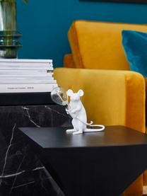 Lampada piccola da tavolo di design Mouse, Lampada: resina sintetica, Bianco, Larg. 5 x Alt. 13 cm