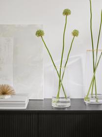 Ručně foukaná skleněná váza Myla, Sklo, Transparentní, zlatá, Ø 14 cm, V 28 cm