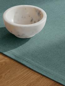 Tischläufer Riva aus Baumwollgemisch in Petrol, 55% Baumwolle, 45% Polyester, Dunkel Grün, B 40 x L 150 cm