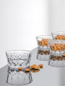 Glas-Dipschälchen Harvey mit Kristallrelief, 4 Stück, Glas, Transparent, Ø 11 x H 6 cm