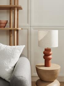 Grande lampe à poser en céramique Christine, Beige, terracotta, Ø 28 x haut. 53 cm