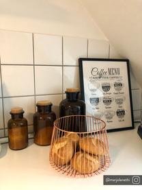 Panier de rangement Basket, Acier inoxydable, enduit, Couleur cuivrée, Ø 24 x haut. 16 cm