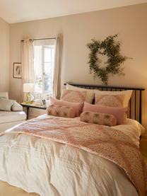 Colcha acolchada Lilou, Funda: 100% algodón, Rosa palo, blanco crema, An 230 x L 250 cm (para camas de 180 x 200 cm)