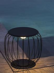 Mobiele dimbare tuinlamp Sunrise, Lamp: gecoat metaal, Diffuser: polyethyleen, Zwart, Ø 44 x H 41 cm