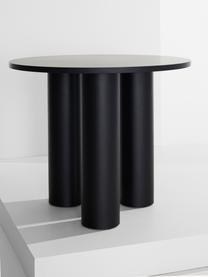 Table ronde Colette, Ø 90 cm, MDF avec placage en bois de noyer, laqué, certifié FSC, Noir, Ø 90 x haut. 72 cm
