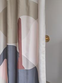 Duschvorhang Gallery mit abstraktem Muster, Polyester, Beige, Rosa, Grau, B 150 x L 200 cm