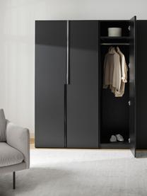 Modularer Drehtürenschrank Leon, 50 cm Breite, mehrere Varianten, Korpus: Spanplatte, FSC-zertifizi, Schwarz, Classic Interior, B 50 x H 236 cm