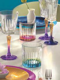 Szklanka z dwukolorowego szkła kryształowego Gipsy, 6 szt., Szkło kryształowe Luxion, Transparentny, odcienie miedzi, różowy, Ø 8 x W 9 cm, 300 ml
