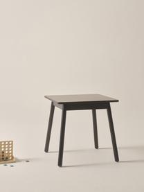 Dřevěný dětský stůl Kinna Mini, Borovicové dřevo, MDF deska (dřevovláknitá deska střední hustoty), Černá, Š 50 cm, V 50 cm