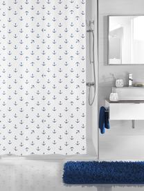 Rideau de douche avec imprimé ancre Anchor, 100 % polyester
Déperlant, non étanche, Blanc, bleu, larg. 180 x long. 200 cm