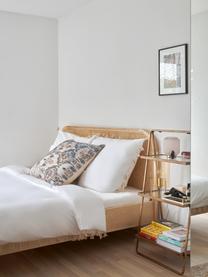 Lit en bois avec tête de lit en cannage Jones, Bois de frêne, 140 x 200 cm