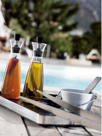 Design azijn- en oliedispenser Eva Solo, Glas, edelstaal, kunststof, Transparant, zwart, edelstaalkleurig, 0,5 l