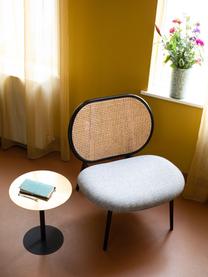 Fauteuil lounge avec cannage Spike, Beige, gris, larg. 79 x prof. 70 cm