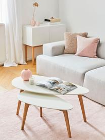 Tables gigognes scandi Nordic, 2 élém., Blanc, bois de chêne, Lot de différentes tailles