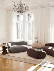 Sofá riñón Alba (2 plazas), Tapizado: 97% poliéster, 3% nylon A, Estructura: madera de abeto maciza, m, Patas: plástico, Tejido gris, An 185 x F 114 cm, respaldo izquierdo