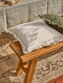 Federa arredo in lino con frange Luana, 100% lino

Il lino per sua natura tende ad avere una sensazione ruvida al tatto e un aspetto naturale sgualcito
L'alta resistenza allo strappo rende il lino resistente all'abrasione e all'usura, Beige, Larg. 40 x Lung. 40 cm