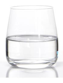 Vasos de agua artesanales Ellery, 4 uds., Vidrio, Transparente, Ø 9 x Al 10 cm