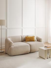 Divano componibile 2 posti Sofia, Rivestimento: Teddy (100% polipropilene, Struttura: abete rosso, truciolare, , Tessuto beige chiaro, Larg. 186 x Prof. 103 cm