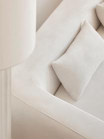 Divano letto 3 posti in tessuto bianco crema Eliot, Rivestimento: 88% poliestere, 12% nylon, Piedini: plastica, Tessuto bianco crema, Larg. 230 x Alt. 70 cm