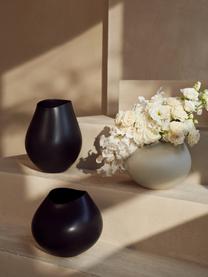 Ručne vyrobená váza z kameniny Opium, Kamenina, Čierna, Ø 26 x V 39 cm