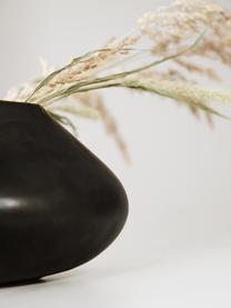Vase en grès fait main Latona, Grès cérame, Noir, Ø 26 x haut. 19 cm