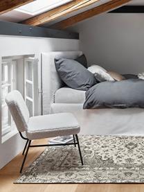 Silla tapizada en borreguillo Malte, Tapizado: poliéster (borreguillo) A, Patas: metal con pintura en polv, Borreguillo blanco crema, An 58 x F 71 cm