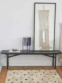 Zacht hoogpolig vloerkleed Ayana, met stippels, Bovenzijde: 100% polyester, Onderzijde: 100% katoen, Beige, zwart, B 200 x L 300 cm (maat L)