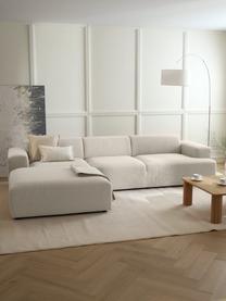 Cord-Ecksofa Melva (4-Sitzer), Bezug: Cord (92% Polyester, 8% P, Gestell: Massives Kiefernholz, FSC, Füße: Kunststoff, Cord Beige, B 319 x T 196 cm, Eckteil links