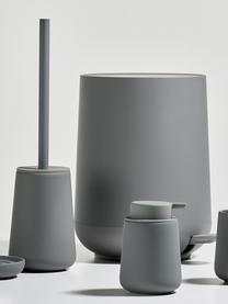 Toilettenbürste Nova One mit Porzellan-Behälter, Behälter: Porzellan, Griff: Edelstahl, matt lackiert, Grau, Ø 10 x H 43 cm