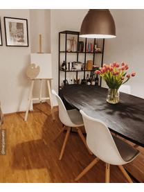 Table ovale bois de manguier style art déco Luca, différentes tailles, Bois de manguier, noir laqué, larg. 240 x prof. 100 cm