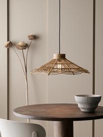 Lampada a sospensione in rattan Balie, Paralume: rattan, Baldacchino: metallo rivestito, Marrone chiaro, Ø 56 x Alt. 17 cm