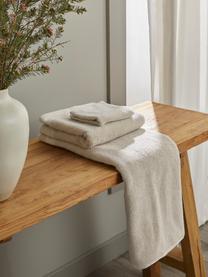 Set de toallas de algodón ecológico Premium, 3 uds., Beige, Set de diferentes tamaños
