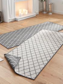 In- und Outdoor-Wendeläufer Malaga, 100 % Polypropylen, Grau, Cremeweiß, B 80 x L 250 cm