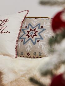 Strick-Kissenhülle Snowflake, 100% Baumwolle, Mehrfarbig, B 40 x L 40 cm