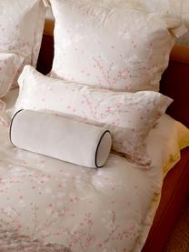 Poszewka na poduszkę z satyny bawełnianej Sakura, Beżowy, we wzór, S 40 x D 80 cm