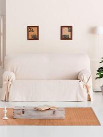 Funda de sofá Bianca, 100% algodón, Crema, 2 plazas (160 x 110 cm)