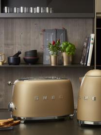 Kompakt Toaster 50's Style, Edelstahl, lackiert, Champagnerfarben, matt, B 31 x T 20 cm